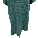 ZARA  Jacquard Polo Short Sleeve Tee Shirt Dress Green Black‎ Size Medium Photo 4