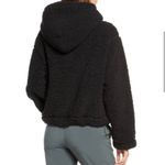 Zella Cassie Black Faux Shearling Teddy Hoodie Photo 1