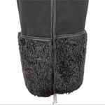 Max Studio Faux Fur Shearling Black Long Vest Duster Jacket Sleeveless Medium Photo 11