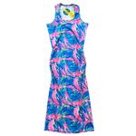 Maxi Dress Large Tropical UPF 50 Resortwear Dress Preppy Boho Vacation Cruise Pink Photo 10
