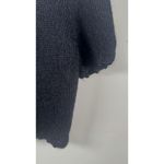 Susan Bristol VINTAGE floral applique cardigan black puff sleeves sweater Medium Photo 4