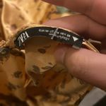 ZARA  satin effect floral long sleeve crop top M Photo 10