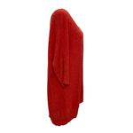 Eileen Fisher  Linen Blend Open Knit Lightweight Sweater Tunic Coral size Large Photo 3