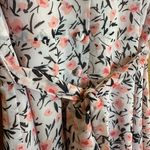 Talbots Floral Pink Lined Dress. Buttons and Zipper. Removable Sash. Photo 3