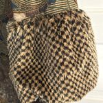 Isle By Melis Kozan Dress with Faux Fur Checkerboard Sleeves Brown Size M Photo 1