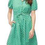 J.Crew Short Sleeve Collared Mini Button Up Shirt Dress Kelly Green Size 6 Photo 0