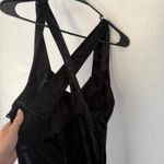 Maurice's Vintage 90s Crushed Velvet Maxi Dress Black Whimsigoth Witchy Grunge L Size 00 Photo 6