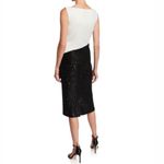 St. John  Colorblock Tuxedo Bodice Dress w/Sequin Ribbed Knit, Size 10 NWT $1395 Photo 14