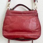 Rebecca Minkoff Muted Red Vanity Distressed Leather Saddle Bag Crossbody Photo 6
