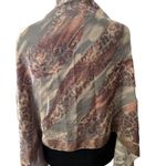 Womens Luxury Velvet Burnout Animal Print Scarf Shawl Wrap Silk Blend Sheer Photo 2