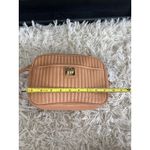 Isaac Mizrahi Quilted Camera Bag Tan Leather Crossbody Tassel Gold Lock NWT Photo 5