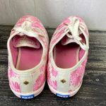 Kate Spade X Keds Pink White Floral Embroidered Print Lace Up Sneaker Shoes 8.5 Photo 2