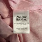 Charlie Holiday  sz 8 Madonna Linen Cotton Mini Dress Ruched Tropical Floral Photo 10