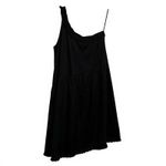 Anthropologie Ruffled One Shoulder Asymmetrical Mini Dress In Black Size XS Photo 3