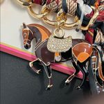 Piper K | Equestrian Motif Bag Charm Hand Painted Horse 🐎 & Tassel Green Photo 5