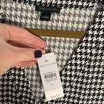Ann Taylor  Black and White Houndstooth Blouse NWT size M Photo 1