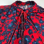 Free People Merlot Combo Love Letter Red & Blue Floral Size Small Photo 9