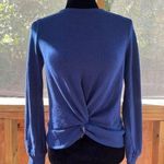 belle du jour Soft Knit Twist Front Long Sleeve Top Coastal Navy Size XS. NEW Photo 0