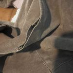 Mango MNG  Genuine Leather Suede Trench Coat Belted Taupe Double Breasted Photo 14