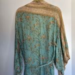 Spell & the Gypsy Collective Maisie Maxi Kimono Robe Vintage Turquoise Size S/M Green Photo 5