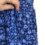 st. john's bay  Linen Blue Mid Rise Floral Print Shorts Size M New Photo 2
