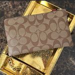 Coach New  Signature Large Wristlet with Charms in a Gift Box Photo 3