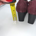 Bandolino  Burgundy Suede Square Toe Ankle Booties Buckle Womens 6.5M Western Photo 5