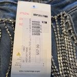 Hot & Delicious Rhinestone Fringe Jeans Y2K Inspired Distressed Womens Small NWT Photo 12