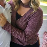 CY USA Maroon Wrap Long Sleeve Sweater Medium Photo 0