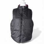 Reversible Pink and Black Puffer Vest Sz Large Photo 3
