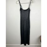Aerie  No Party Needed Black Shimmer Maxi Dress Glitter Ribbed Small Photo 3