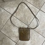 Punto Fibbia Made in Italy Snake Croc Embossed Crossbody Purse Euc Green small Photo 4