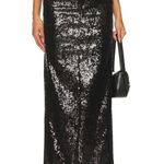 Camila Coelho New  Venning Sequin Maxi Skirt in Black Size XS Photo 0