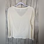 Anthropologie Akemi + Kin Waffle Knit Long Sleeve Front Knot Top Ivory Size XS. Photo 5