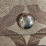 Coach  Monogram Zip Around Quilted Signature Wallet Clutch brown Photo 3