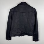 The Kooples Sport Womens Moto Jacket Sz Medium Black Faux Fur Lined Grunge Goth Photo 4