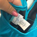 Jaclyn Smith Jacyln Smith Turqoise Ruffle One Piece Swimsuit Halter Neck Skirt Swingback 8‎ Photo 4