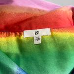 BP New  Rainbow Ombre Stripe Satin Button Down Shirt Photo 13