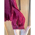 Rails  Beaux Button-front Peplum Top In Rouge Offset Dot Women’s size Small Photo 4