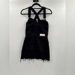 RE/DONE  Zipped Overall Denim Dungaree Dress in Black Photo 5