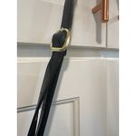 Vintage Black Patent Leather Shoulder Bag Purse Flap Gold Buckle Genesis Photo 1