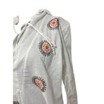 Roberta Freymann Women's Tunic Coverup V Neck White Embroidered Large Resort 90s Photo 3