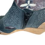 Rockport Cobb Hill Jana Leather Gray Perforated Cork Wedge Sandals Women's Sz 8 Photo 2