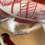 Longchamp  Unique Toile Clutch Pouch Red and White Made In France Photo 5