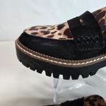 Jellypop "paris" women's slipon platform loafers size 8M black with animal print Photo 9