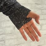 Athleta  Flurry Blizzard Gradient Ombre Gray Black Thumbhole Turtleneck Top No Sz Photo 4