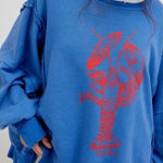 Free People NWOT  We The Free Graphic Camden Sweatshirt lobster combo - small *IR Photo 0
