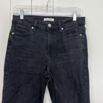 Good American Size 8/25 Black Straight Ankle Ribbon Lace Tie Jeans Photo 5