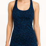 Lululemon Mystic Jungle Hawk Studio Racerback Tank Women’s XS Harbor Blue Photo 0