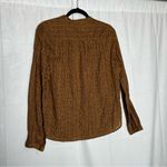 Gap Long Sleeve Leopard Print 100% Cotton Half Button Blouse Shirt Size Medium Photo 1